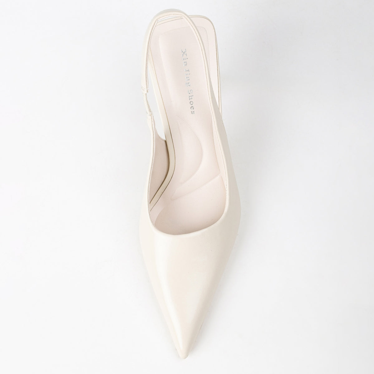 Off-White pointed-toe slingback pumps pair view