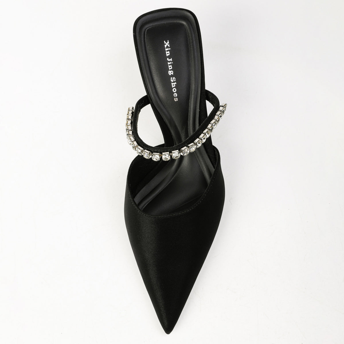 Black mule top view