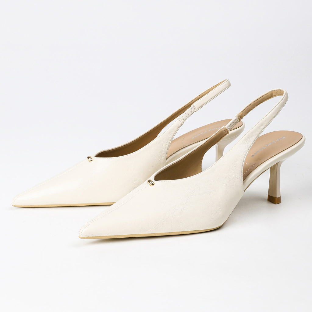Off-white heels pair