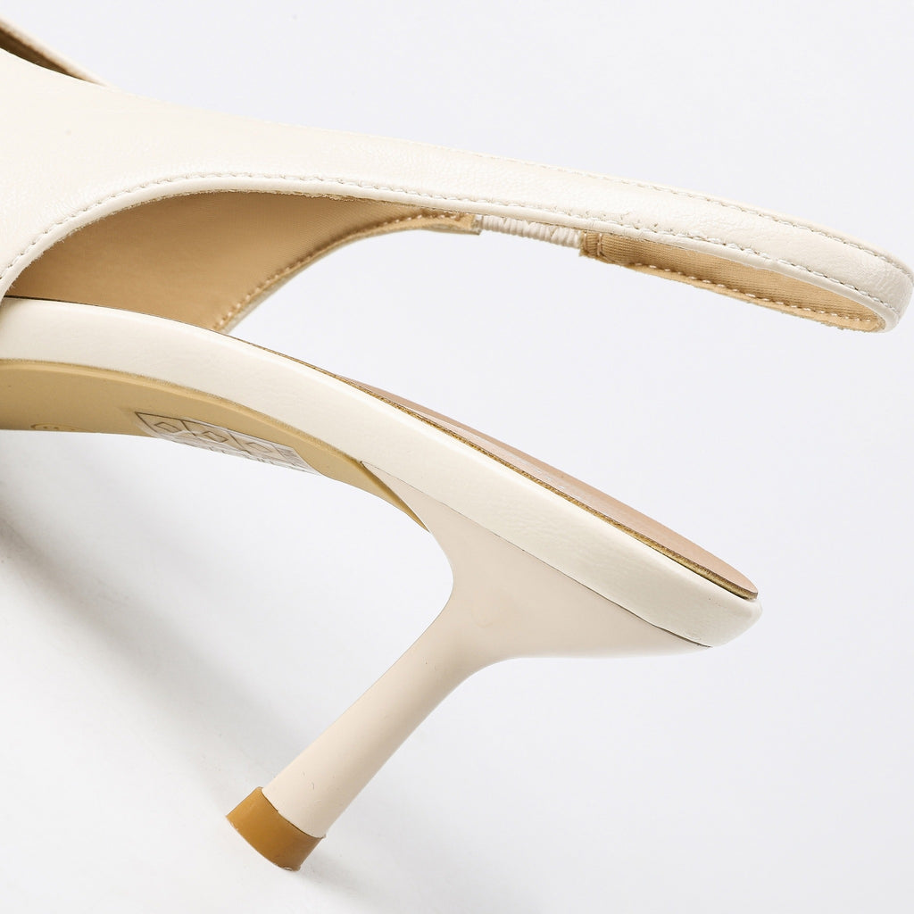 Off-white heels back strap