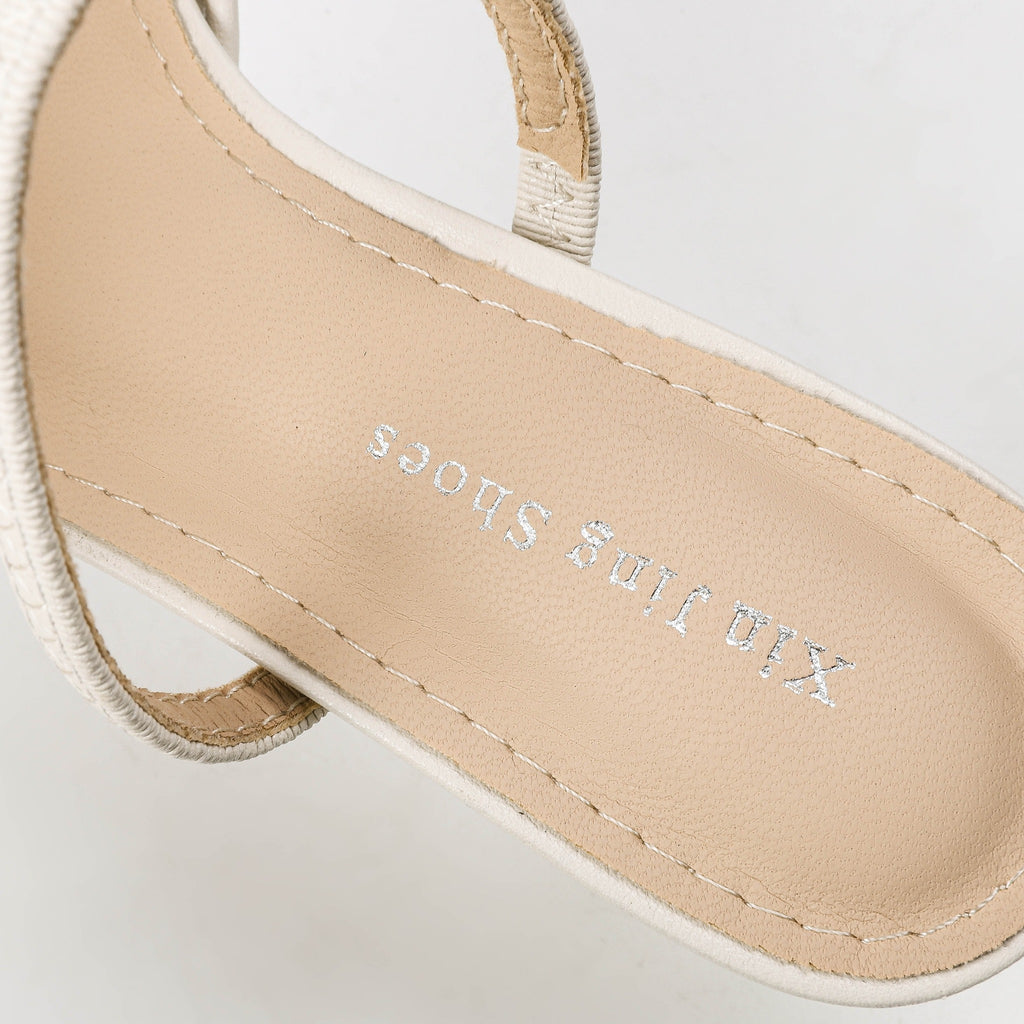 Pointed-Toe Beaded Mesh Strap Heeled Mules