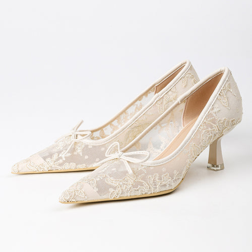 White pumps - white background 1