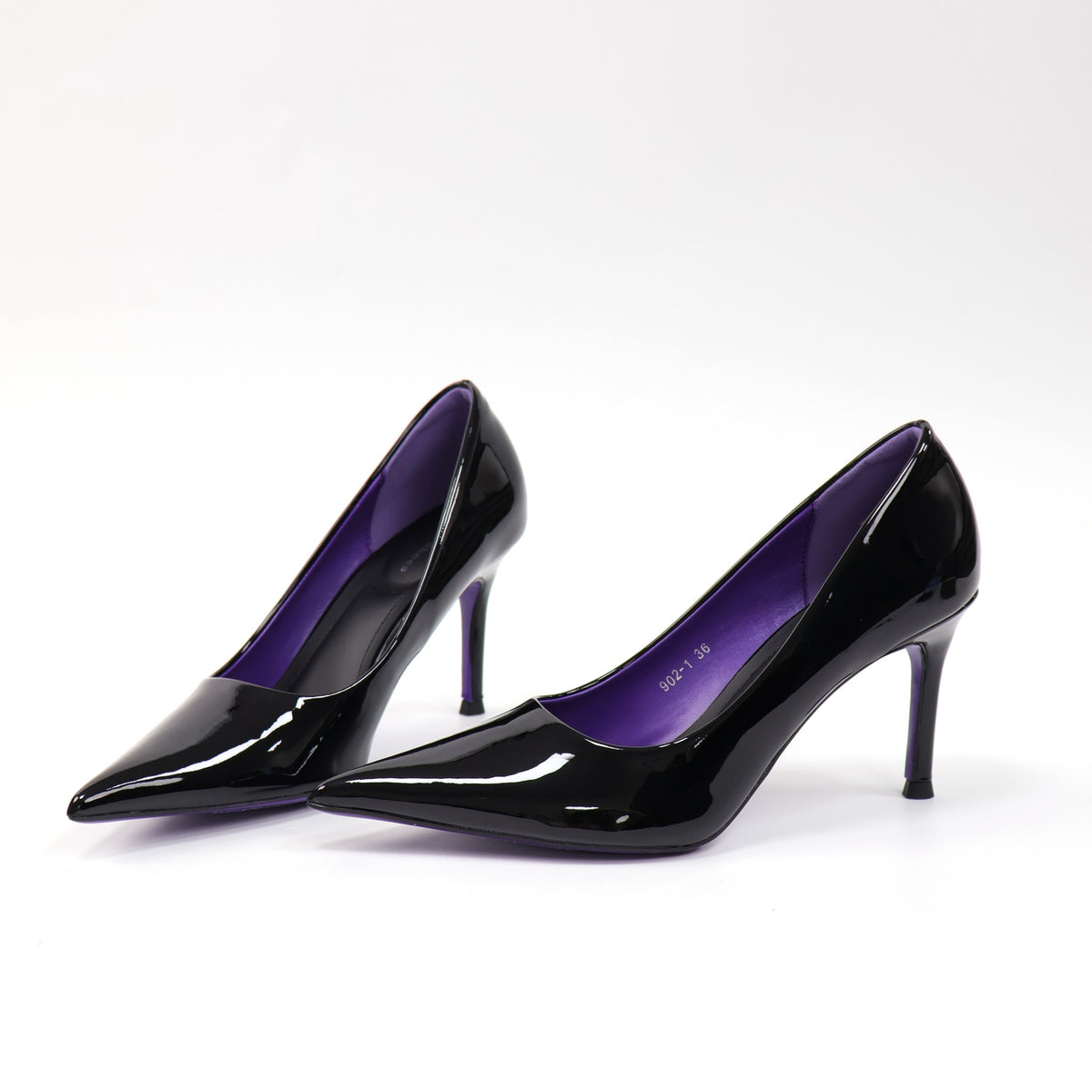 ELVESSIA 902-1 Black pointed-toe pumps