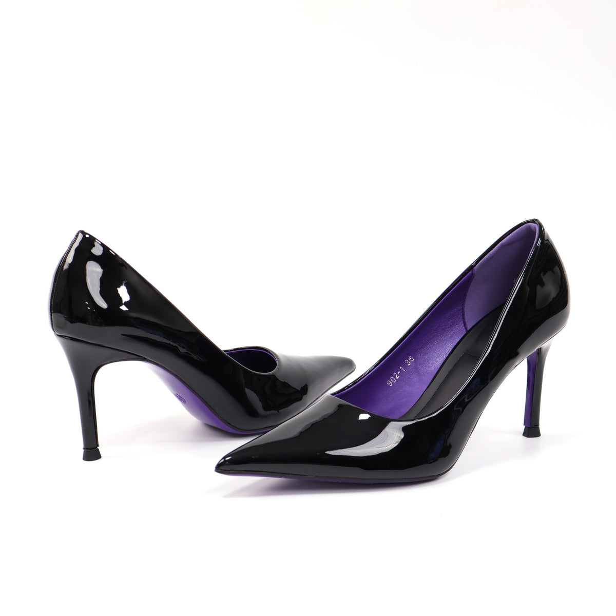 ELVESSIA 902-1 Black pointed-toe pumps