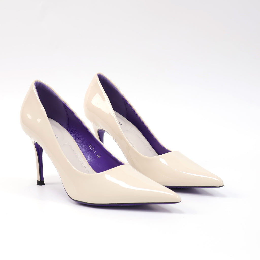 ELVESSIA 902-1 Off-White pointed-toe pumps