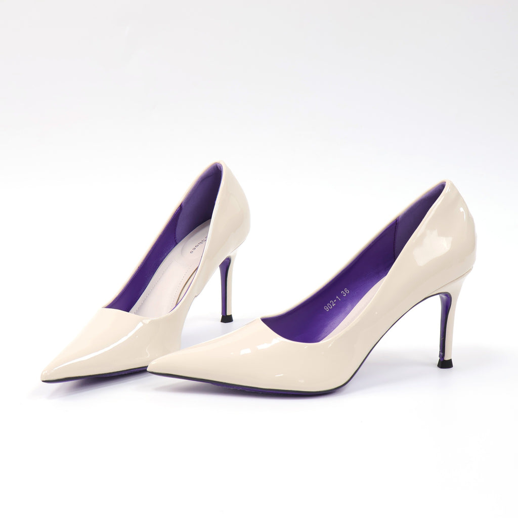 ELVESSIA 902-1 Off-White pointed-toe pumps