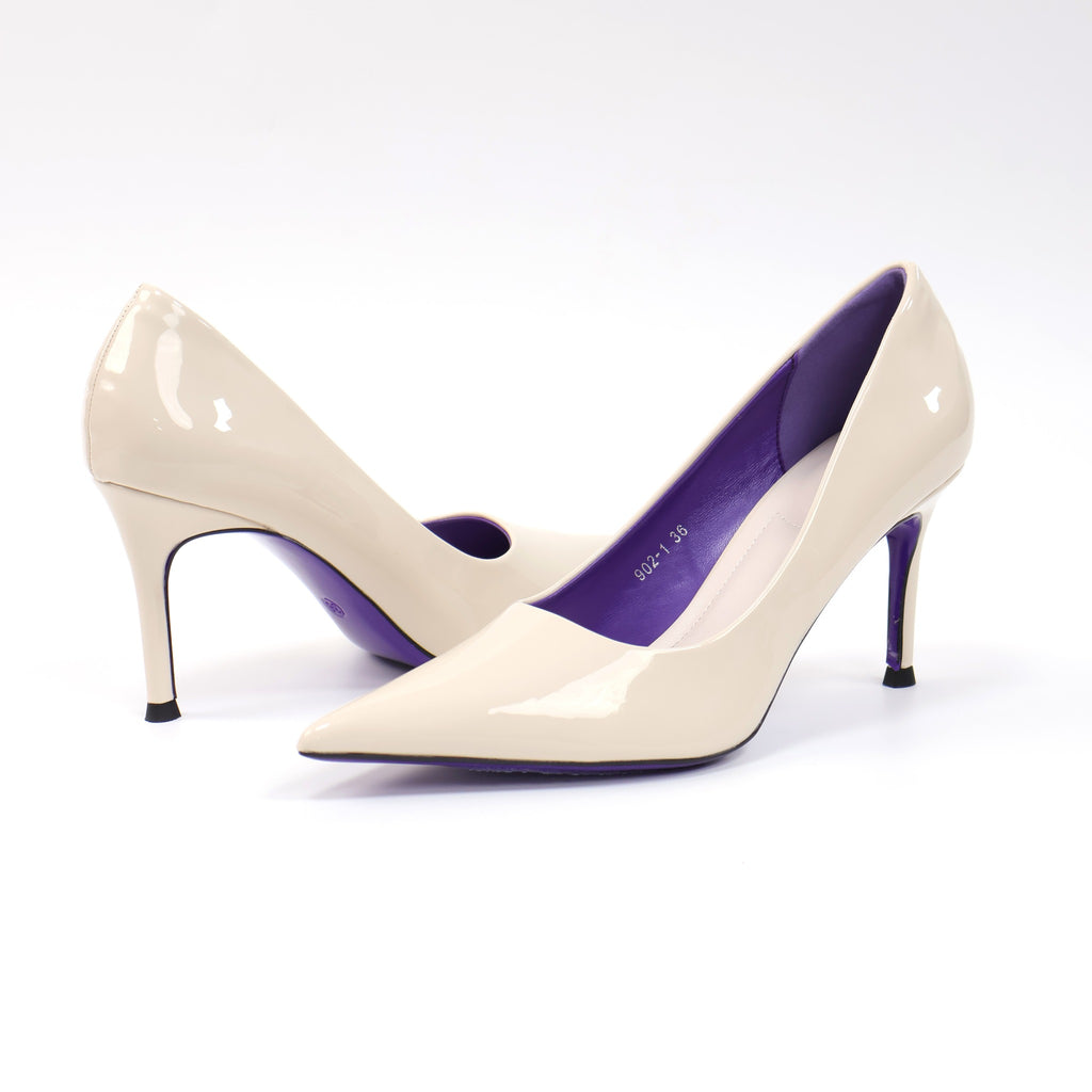 ELVESSIA 902-1 Off-White pointed-toe pumps