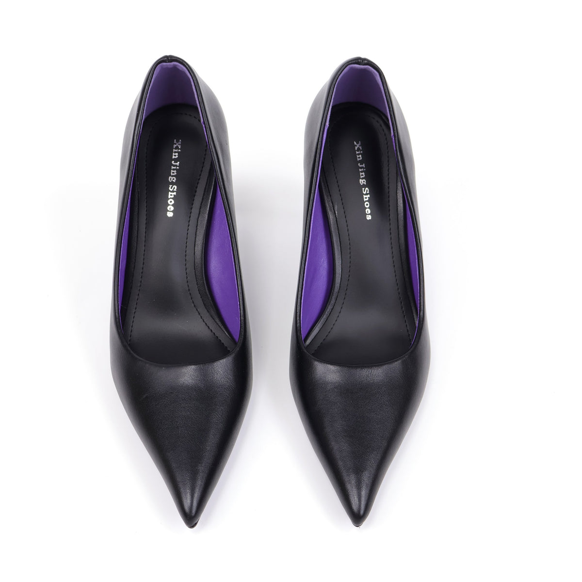 ELVESSIA 902-2 Black pointed-toe pumps
