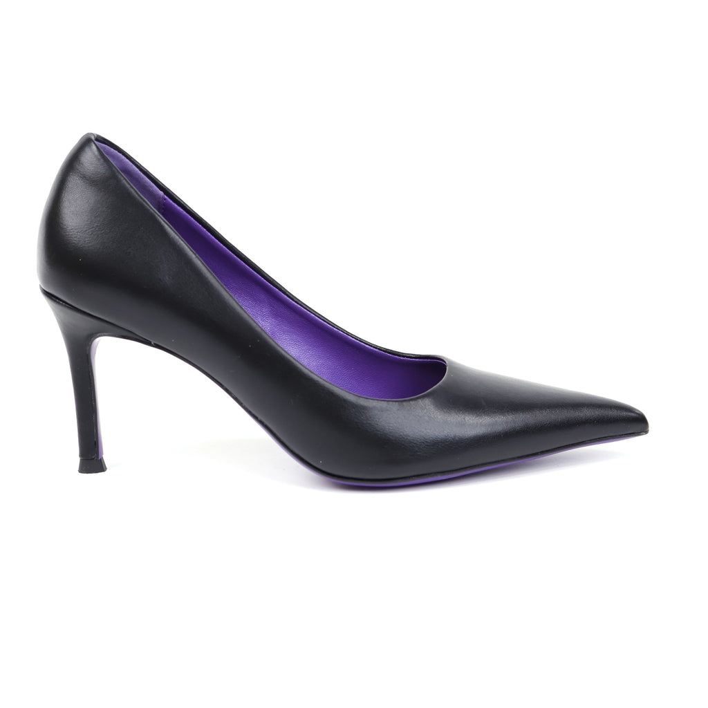ELVESSIA 902-2 Black pointed-toe pumps