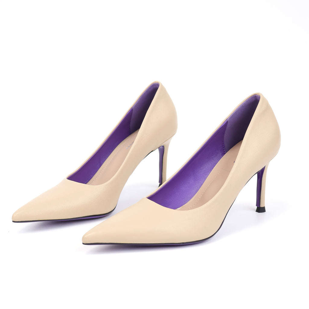 ELVESSIA 902-2 Khaki pointed-toe pumps