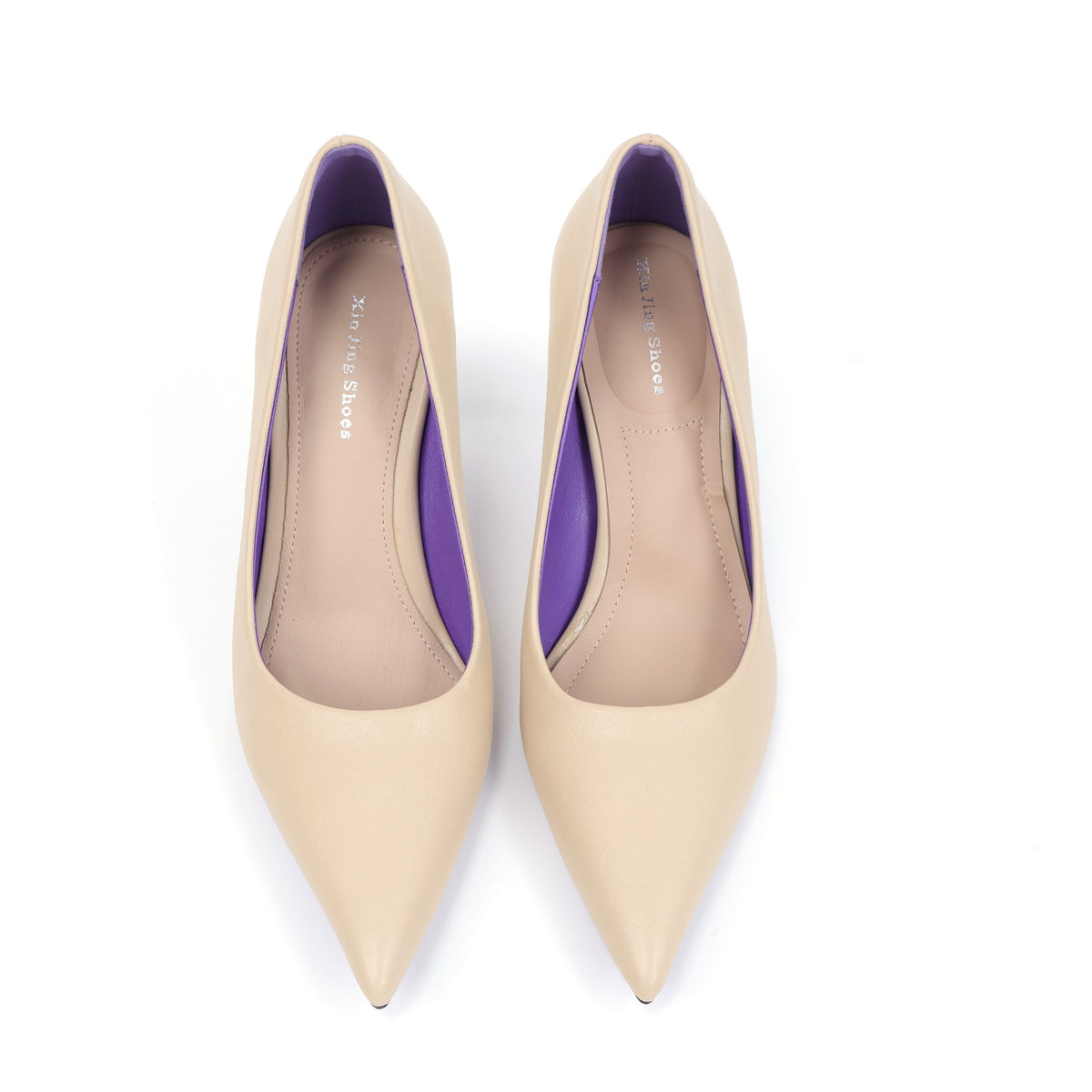 ELVESSIA 902-2 Khaki pointed-toe pumps